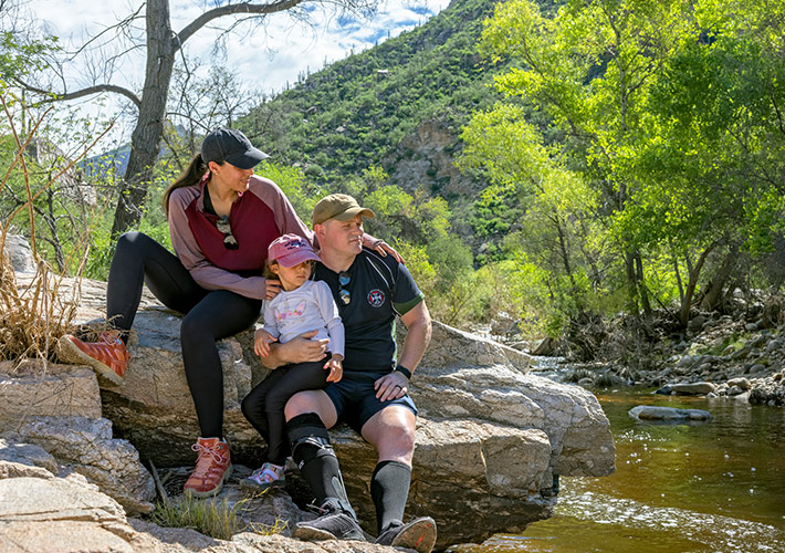 A Father's Pain Eased by Holding His Child Safe