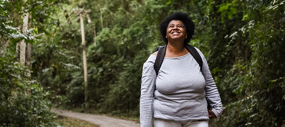 Woman at nature park